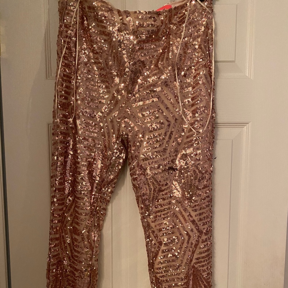 Sequin skinny pants